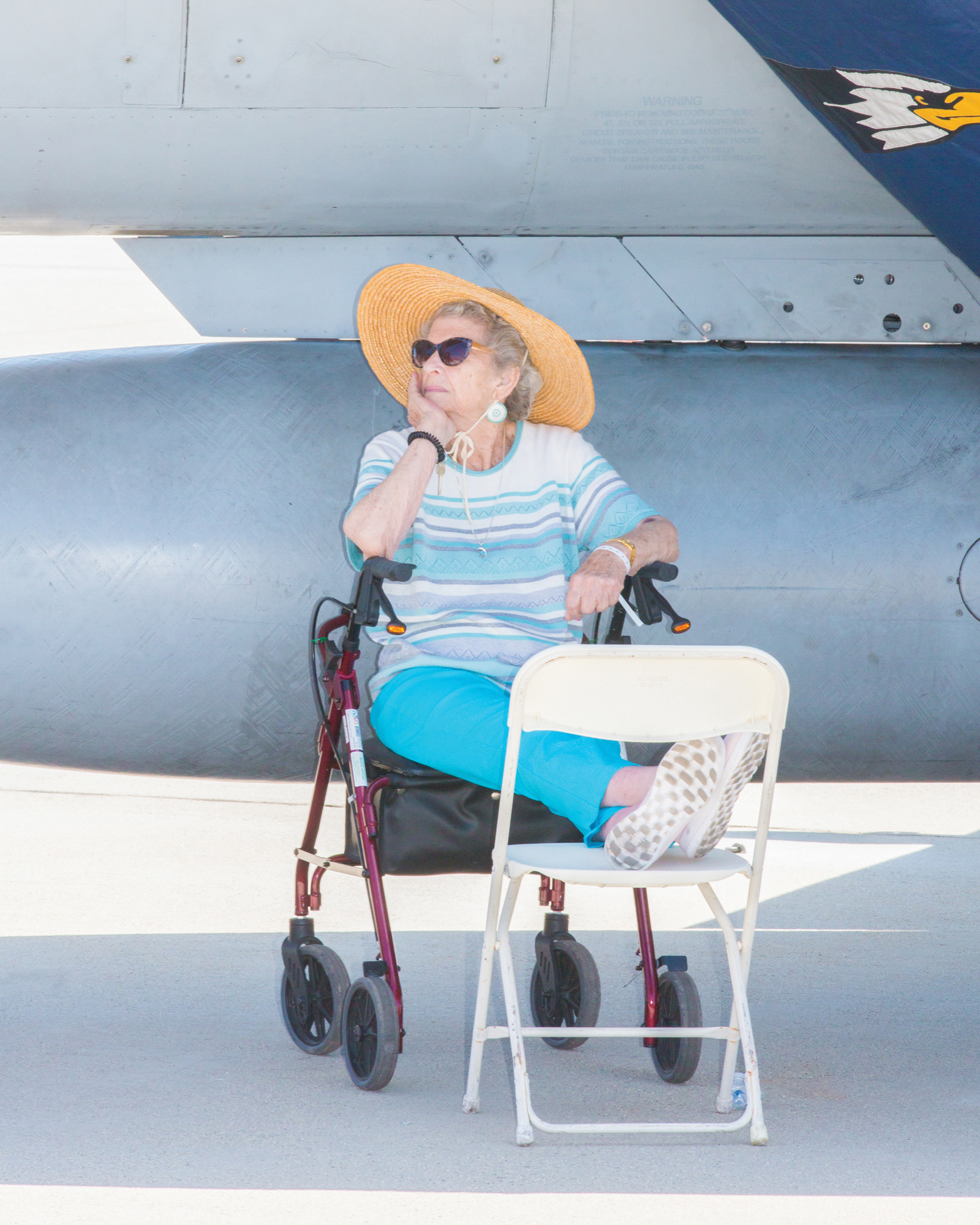 blue angels old woman